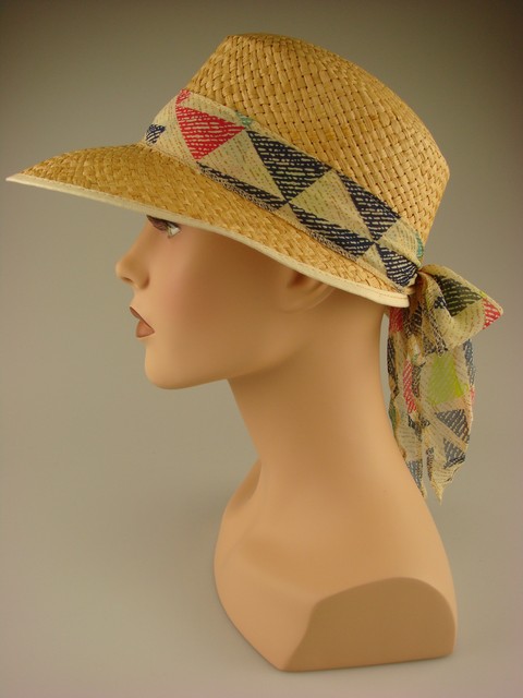 Dames strohoeden: Dames Strohoed met Gekleurde band