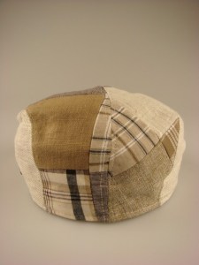 Modieuze Heren Patchwork Pet Beige