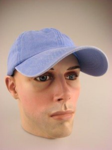 Heren stone washed katoenen cap lila-blauw