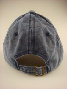 Heren stone washed katoenen cap spijkerblauw