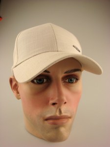 Heren cap linnen katoen beige